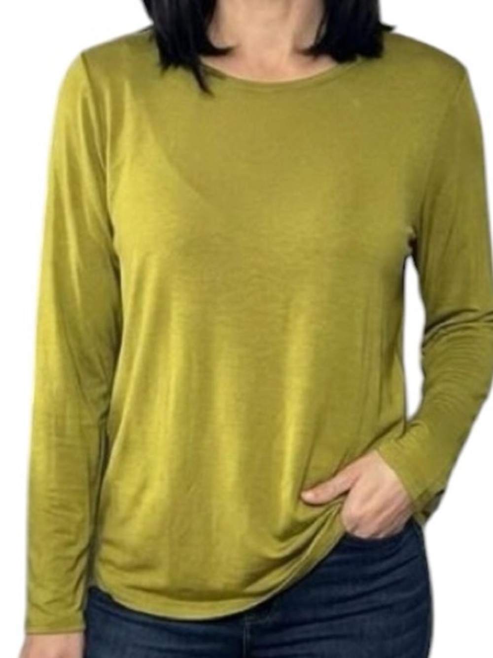 GUDRUN SJODEN Green Long Sleeve Blouse Shirt Size M